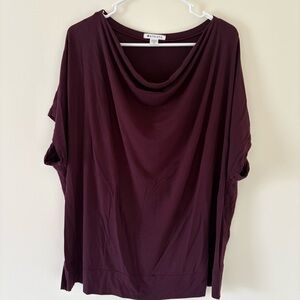 Athleta Relaxed Weekender Tee in Wine Burgundy Color in Size XL